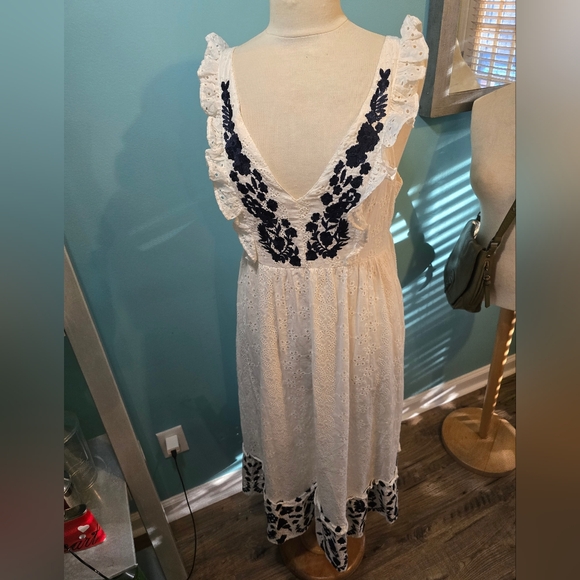 Embroidered Eyelet Midi Dress by Allison New York Anthropologie - Picture 8 of 9